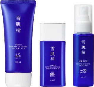 雪肌精　スキンケア ＵＶ　エッセンス ジェル Ｎ、雪肌精　スキンケア ＵＶ　エッセンス ミルク Ｎ、雪肌精　スキンケア ＵＶ　エッセンス ミスト