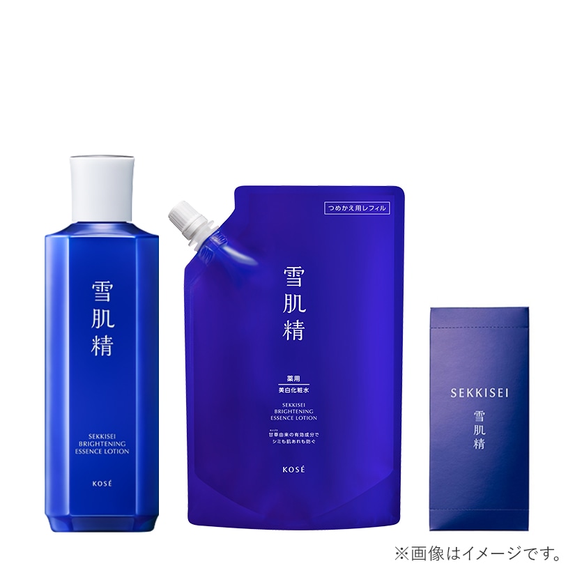 薬用雪肌精 ブライトニング エッセンス ローション 350mL ×1本+つめかえ310mL ×1点+コットン セット