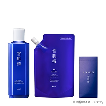 薬用雪肌精 ブライトニング エッセンス ローション 350ｍL ×1本＋つめかえ310mL ×1点＋コットン セット